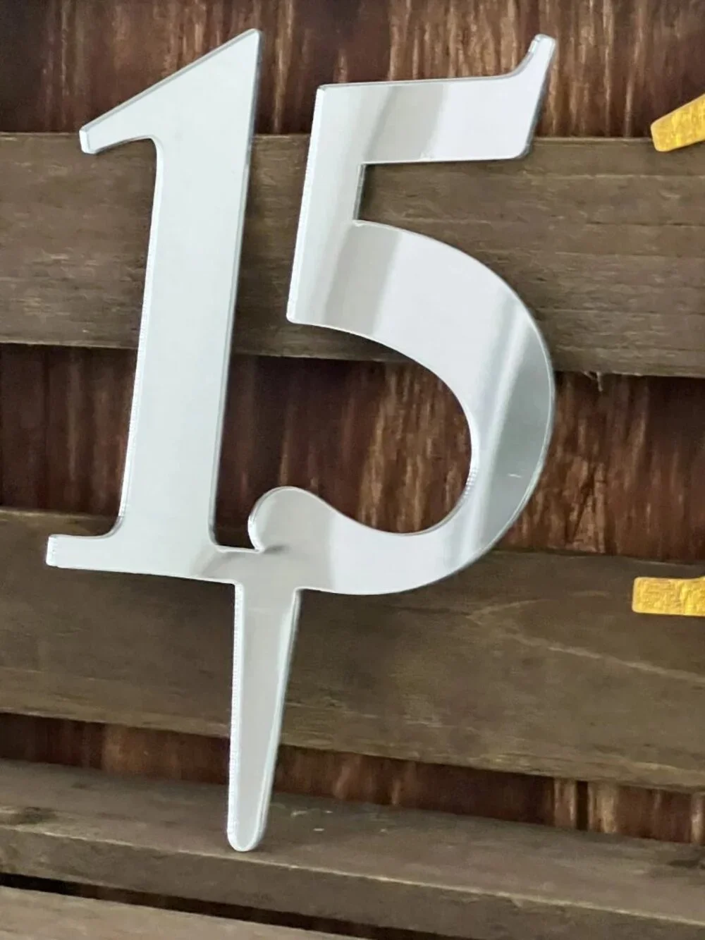 Plastic Sweet 15 Number Cake Topper Mis Quince Años Decoration